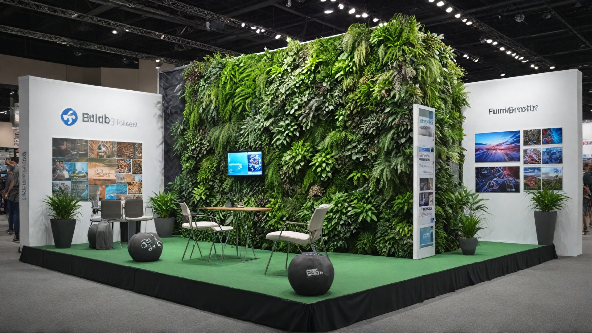 Green Wall as interactive booths installations