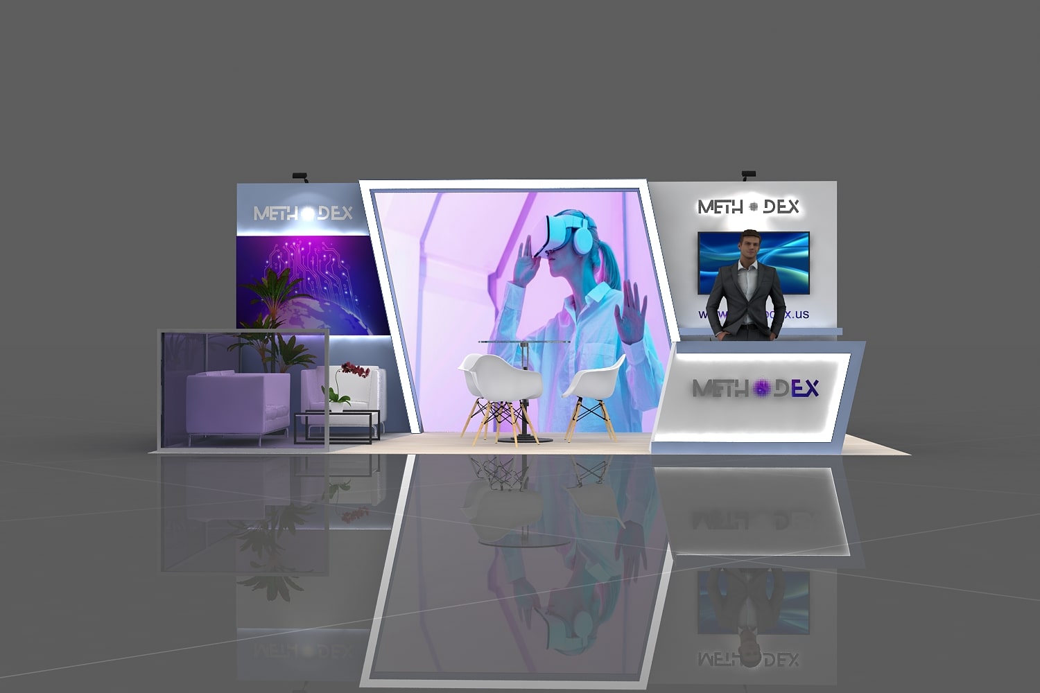 Methodex Modagon Trade Show Booth Rentals in California, Rental Booths | MethodeX