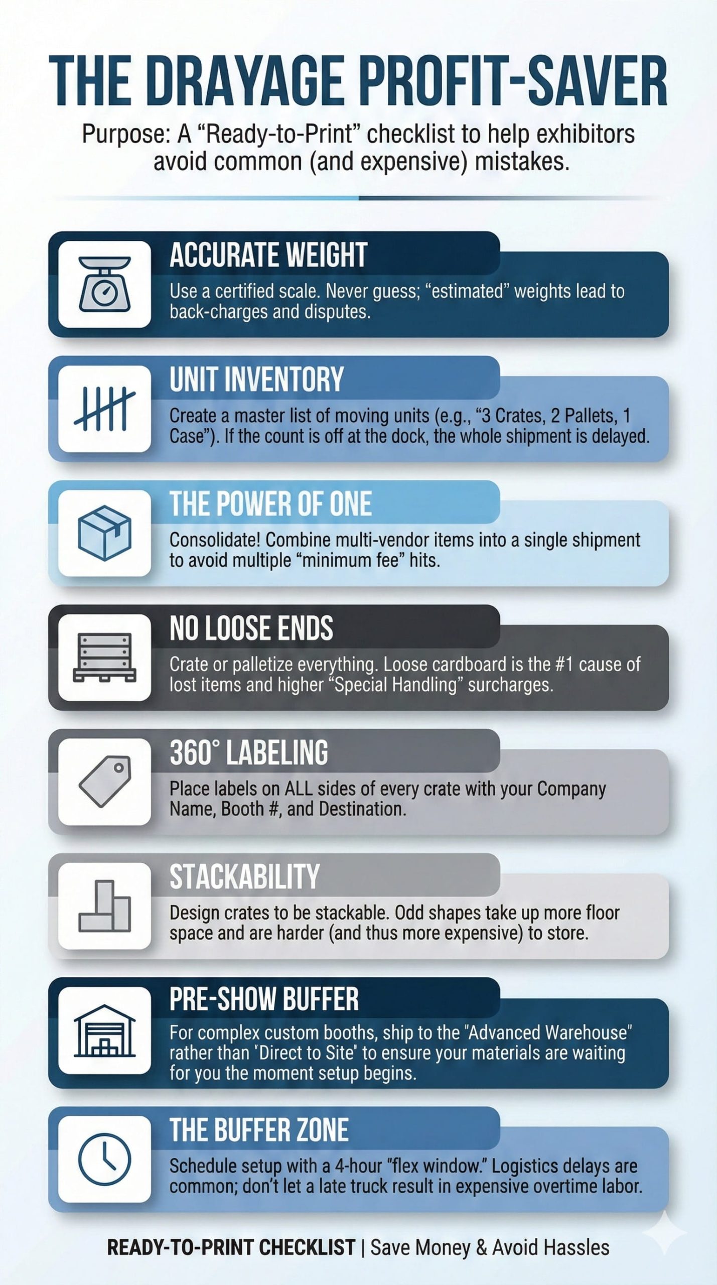 Trade Show Booth Drayage checklist for 2026