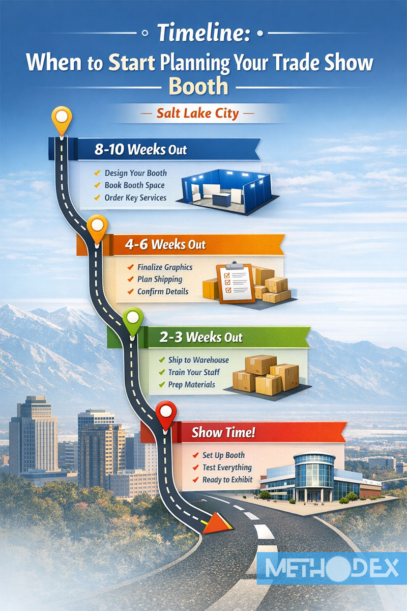 Timeline of Trade Show Booth in Salt Lake City